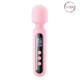 Розовый wand-вибратор с дисплеем