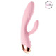 Розовый вибратор-кролик с функцией нагрева
