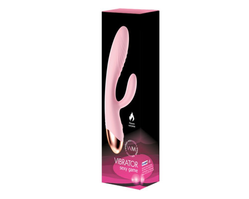 Розовый вибратор-кролик с функцией нагрева