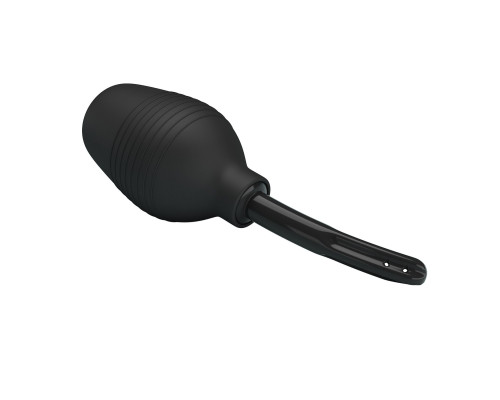 Черный анальный душ с гибким наконечником