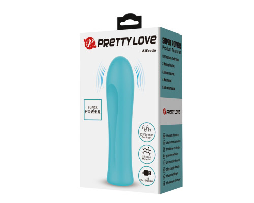 Мятный мини-вибратор Alfreda - 10,2 см.