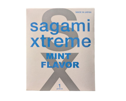 Презерватив Sagami Xtreme Mint с ароматом мяты - 1 шт.