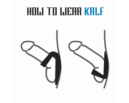 Черное двойное эрекционное кольцо Rooster Kalf