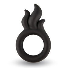 Черное эрекционное кольцо-пламя Rooster Hawk