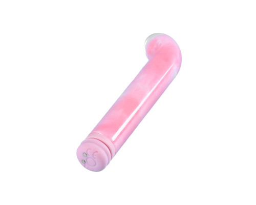 Розовый компактный вибратор из стекла Magic Cane - 12 см.