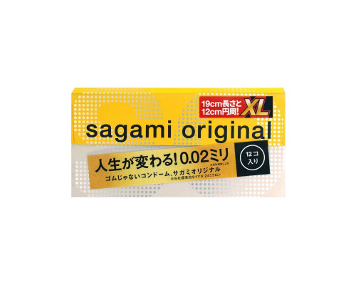 Презервативы увеличенного размера Sagami Original 0.02 XL-size - 12 шт.