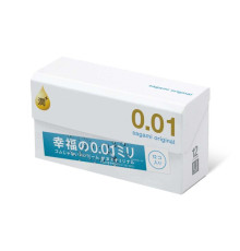 Увлажнённые презервативы Sagami Original 0.01 Extra Lub - 12 шт.
