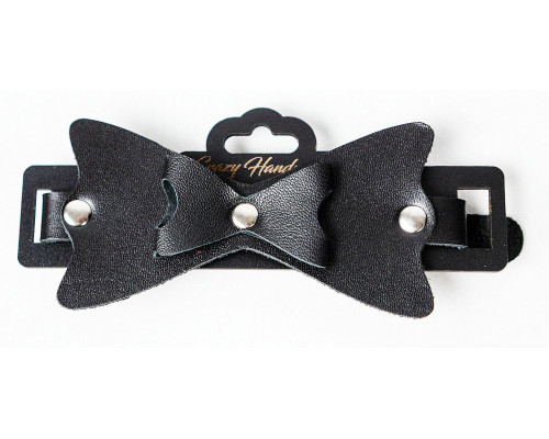Черные наручники с бантиками