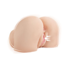 Телесный мастурбатор-полуторс с вибрацией и эффектом всасывания Back That Ass Up