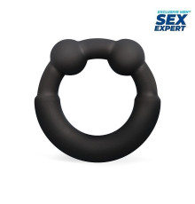 Черное эрекционное силиконовое кольцо