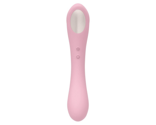 Нежно-розовый двусторонний стимулятор Daisy Massager - 20,2 см.