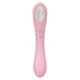 Нежно-розовый двусторонний стимулятор Daisy Massager - 20,2 см.