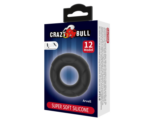 Черное эрекционное кольцо Arvell