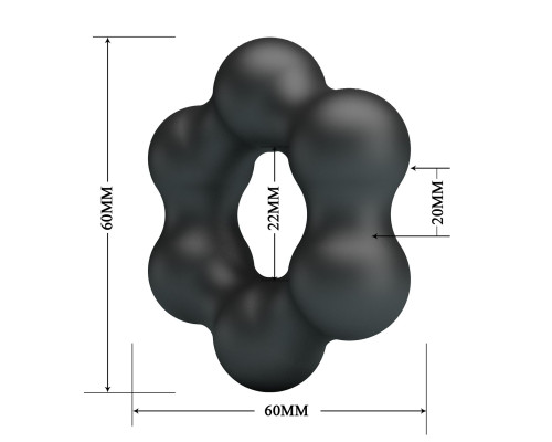 Черное эрекционное кольцо Clauzell