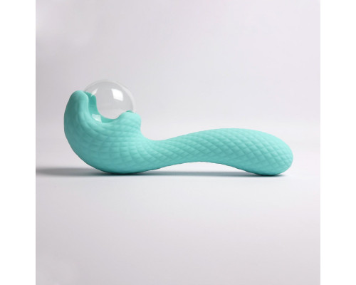 Бирюзовый вибромассажёр с деликатными токами