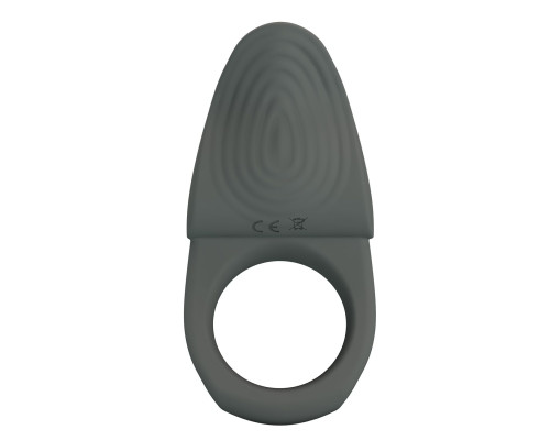 Серое эрекционное кольцо с вибростимуляцией клитора Alto