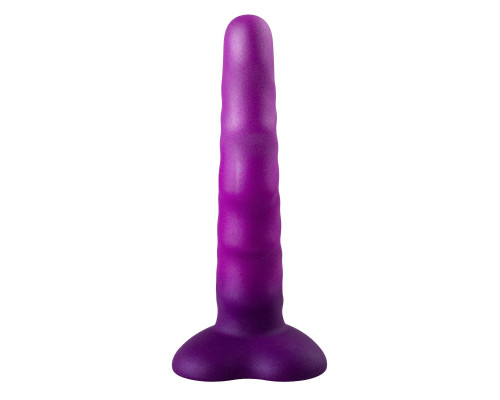 Фиолетовый нереалистичный дилдо Unicorn - 17,5 см.
