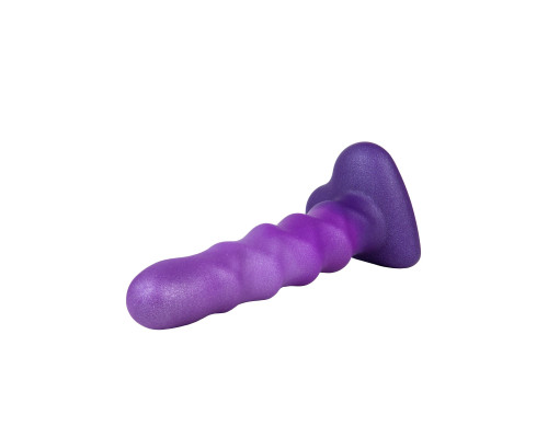 Фиолетовый нереалистичный дилдо Unicorn - 17,5 см.
