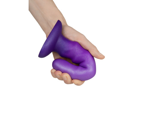 Фиолетовый нереалистичный дилдо Unicorn - 17,5 см.