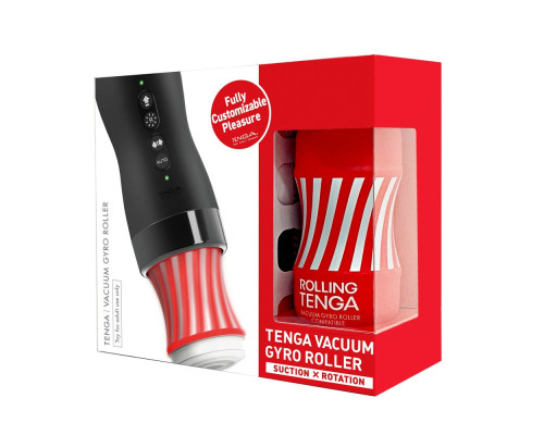 Набор Tenga Vacuum Gyro Roller 3s: мастурбатор и устройство для вращения и создания вакуума