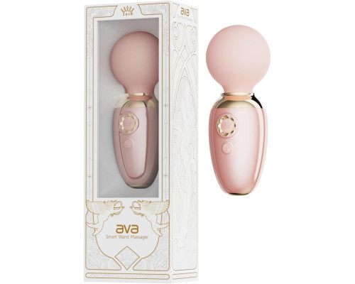 Нежно-розовый мини-вибратор с функцией нагрева Ava
