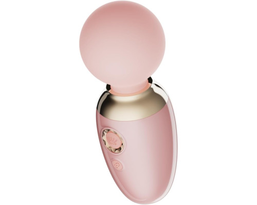 Нежно-розовый мини-вибратор с функцией нагрева Ava