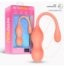 Оранжевые интерактивные вагинальные виброшарики Kyra