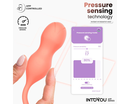 Оранжевые интерактивные вагинальные виброшарики Kyra