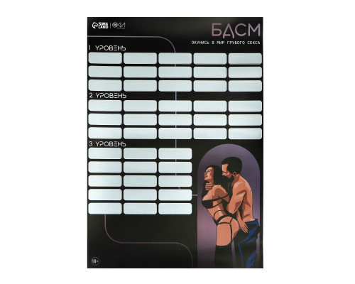 Плакат для двоих со скретч-слоем «БДСМ»