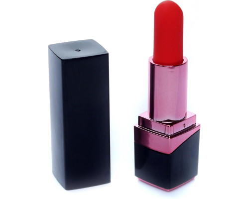 Черный мини-вибратор в форме помады