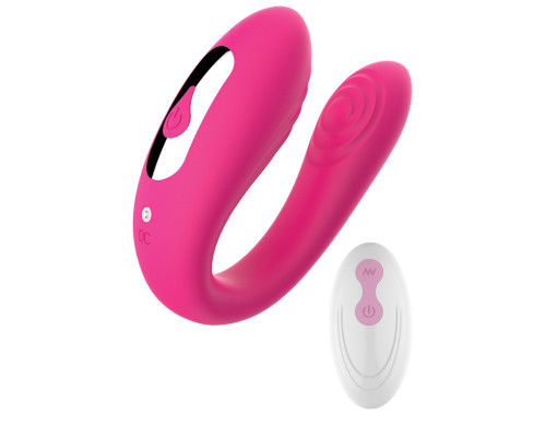 Розовый вибратор для пар с пультом ДУ