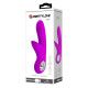 Лиловый вибратор Carol с клиторальной щеточкой - 19 см.
