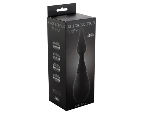 Чёрный анальный душ Kinky Douche