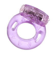 Фиолетовое эрекционное кольцо с виброэлементом в верхней части