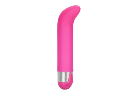 Розовый вибратор Silicone G для стимуляции G-точки - 12 см.