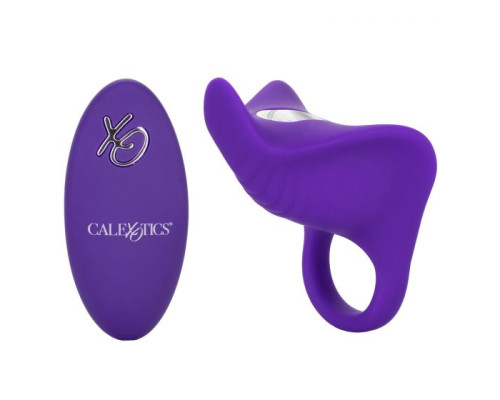 Фиолетовое перезаряжаемое эрекционное кольцо Silicone Remote Orgasm Ring