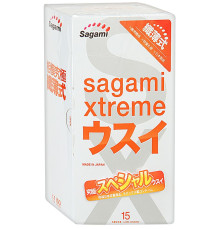 Ультратонкие презервативы Sagami Xtreme Superthin - 15 шт.