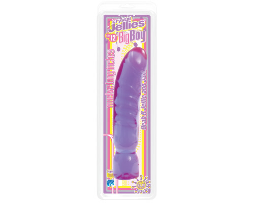 Фиолетовый фаллоимитатор Big Boy Dong Crystal Purple Jellie - 29,5 см.