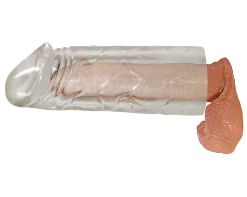 Удлиняющая насадка на пенис Mega Dick Sleeve Transparent