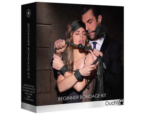 Черный игровой набор Beginners Bondage Kit