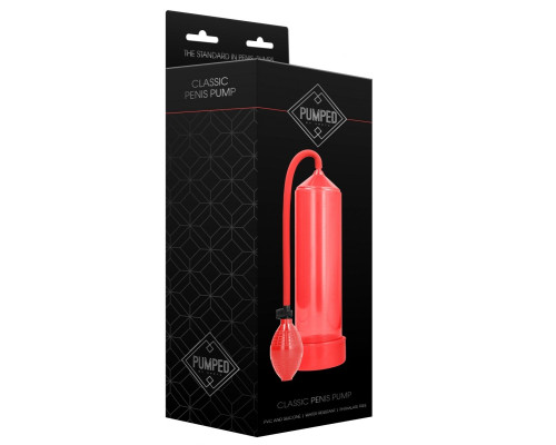 Красная ручная вакуумная помпа для мужчин Classic Penis Pump