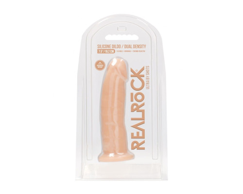 Телесный фаллоимитатор без мошонки Silicone Dildo Without Balls - 19,2 см.