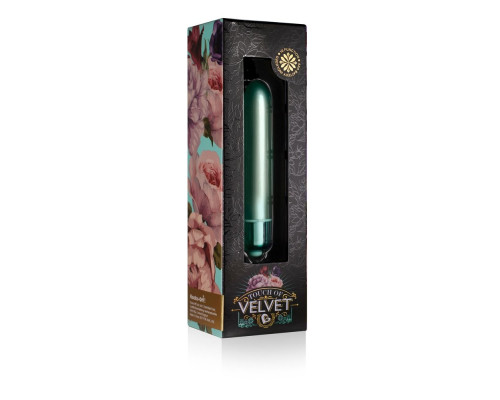 Зеленый мини-вибратор Touch of Velvet - 10,3 см.