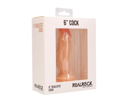 Телесный фаллоимитатор Realistic Cock 6  - 15 см.