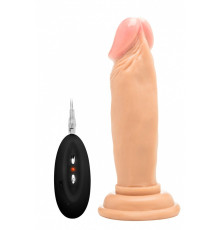 Телесный вибратор-реалистик Vibrating Realistic Cock 6  - 15 см.