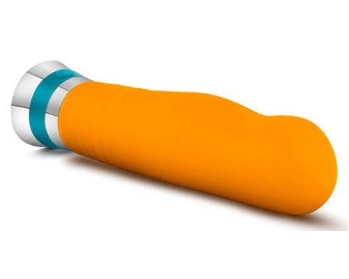 Оранжевый вибромассажер LUCENT - 17,2 см.