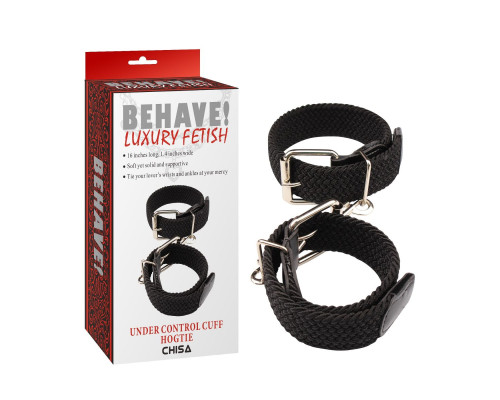 Черные наручники Under Control Cuff Hogtie