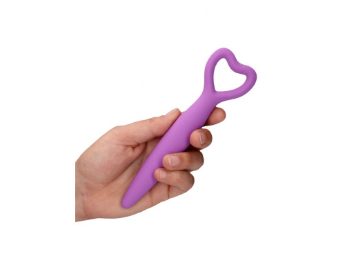 Набор фиолетовых вагинальных расширителей с вибропулей Silicone Vaginal Dilator Set