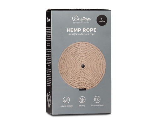 Пеньковая веревка для связывания Hemp Rope - 5 м.