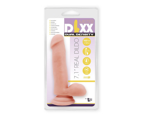 Телесный фаллоимитатор-реалистик Dual Density Dildo - 18 см.